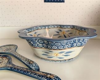 $20 - Temp-Tations Bowl with Utensils - Old World Blue