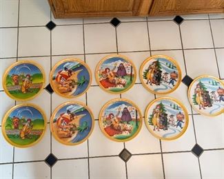 $30 for Lot - Vintage McDonald's Plates, 1970's - some utensil marks (9 included)