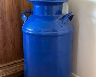 $32 - Vintage Milk Can - Painted Blue