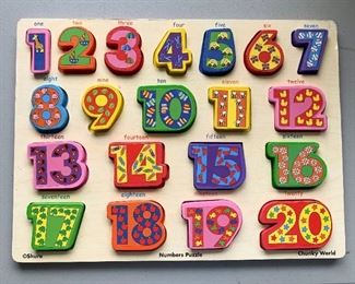 $10  - Chunky World Numbers Puzzle