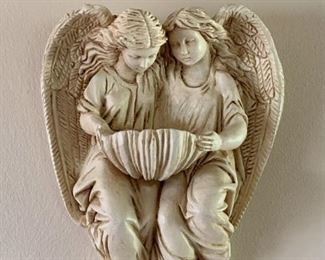 $15 - Ceramic Wall Statue / Plaque (Angels) - 9" H