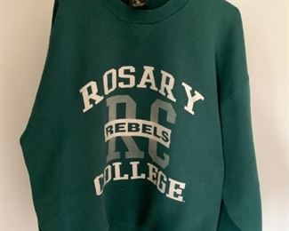 $8 - Vintage Rosary College Rebels Sweatshirt