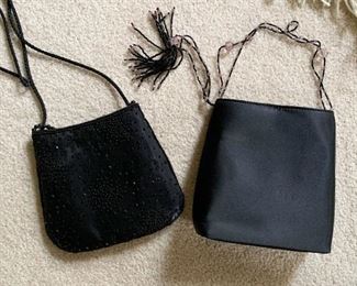 $10 - Pair of Small Bags with Beads (Black)