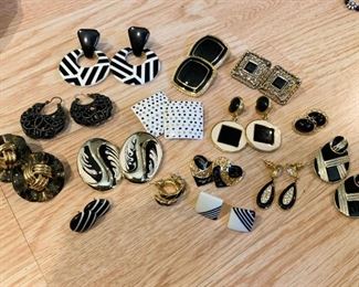 $30 - Jewelry LOT 17 - 15 Pairs of Earrings (all shown here)