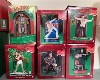 $12 - Lot of 6 Elvis Presley Christmas Ornaments (Carlton Cards)
