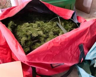 $45 - Artificial Christmas Tree in Storage Bag (do not know the size)