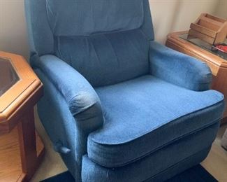 $20 - Blue Recliner (faded on arms)