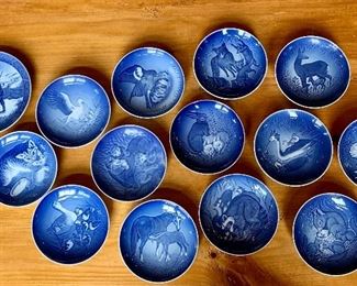 Denmark, Copenhagen Porcelain, Mother's Day Plates, set of 13 plus one larger - upper left: $65