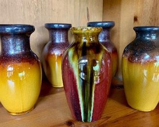 5 Ceramic Vases, appx. 6" tall: $28
