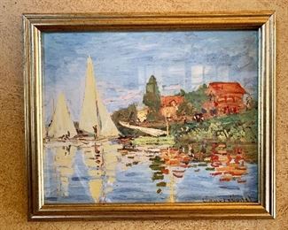 Item 53: Claude Monet Print, Framed, 11 x 13.5: $38