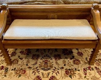 Item 35: Bench at end of Master Bed, 48" x 17" x 29.5 tall: $155