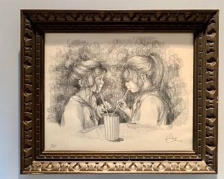 Item 79: Litho, Two Sisters, 149/200, 24.5 x 20.5: $145