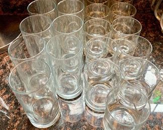 Set of dimple glasses, large and small- 22 in all: $25