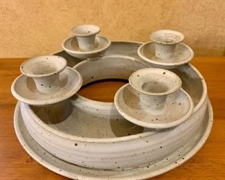Pottery Candelabra: $25
