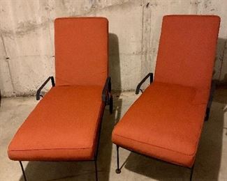Item 97: Vintage Woodard Chaise Lounge (4) - only two pictured here (Frontgate Sunbrella Cushions sold separately) - $75 each)