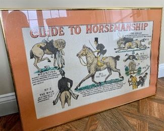 Item 89: Guide to Horsemanship, 33.5 x 22": $45