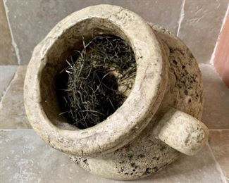 Stoneware urn: $14