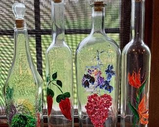 Hand painted bottles: $6