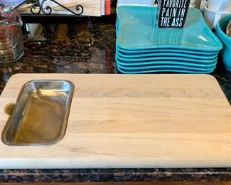 Cutting Board with Stainless Insert: $10