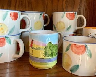 7 nice ceramic mugs and a couple of nice extras: $$10
