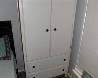 White Storage Armoire