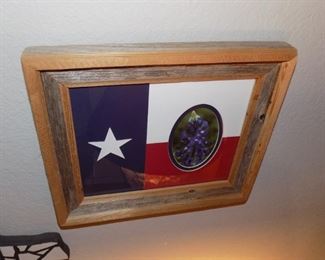 Primitive Texas Art - Bluebonnets/Texas Flag