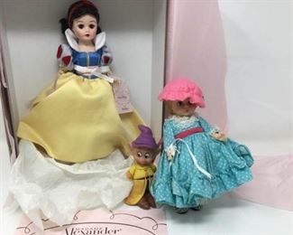 Snow White, Dopey and Miss Muffet Dolls by Madame Alexander https://ctbids.com/#!/description/share/389839