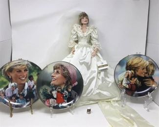 Princess Di Bride Doll and Plates https://ctbids.com/#!/description/share/391157
