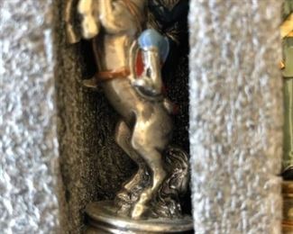 Chess set with bronze and pewter(?) civil war pieces.