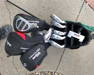 Golf clubs.