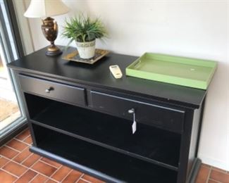Black cabinet.