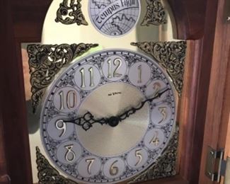 Grandfather clock face.