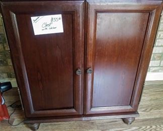1 of 2 Small Chest/End Table with Shelves $55