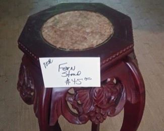 Carved Fern Stand $45