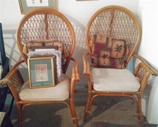 Rattan Arm Chairs (as-is)