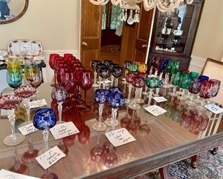 Nachtman n Traube and other Assorted Cut-to-Clear Crystal Stemware