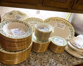 Large Set of Lenox Holiday Fine China - See Additional Pictures for Details & Pricing
