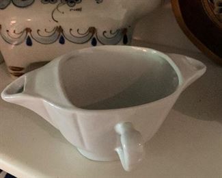 $30 ~ FRENCH PORCELAIN WHITE TWO SPOUTED SERVER 