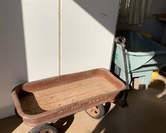 A rare find ! Vintage 1950’s - 1960’s steel spoked Metal Red radio flyer wagon - $ 165 OBO
