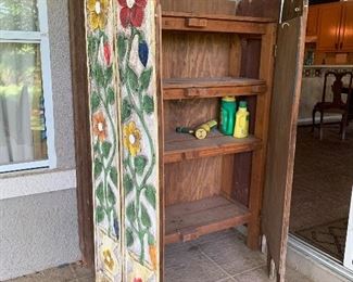 Very unique hand carved cabinet ` $185 ( REDUCED -$115)
