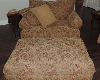 OVERSIZED CHAIR AND OTTAMAN