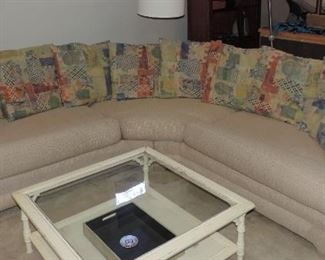 2 PIECE SECTIONAL WITH 10 PILLOW BACK 