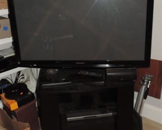 50 IN. FLAT SCREEN WITH STAND AND DVD PLAYER