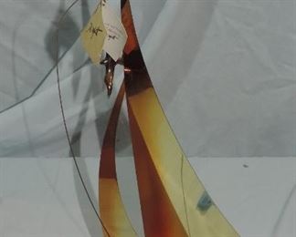 DE MOTT SAILBOAT SCULPTURE  SIGNED