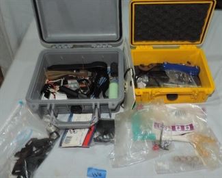 LOT OF MISC. SCUBA DIVING ITEMS IN PELICAN CASES