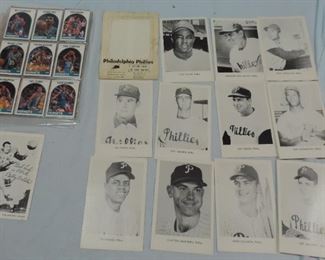 LOT OF BALLCARDS AND PHILLIES PHOTO PACK