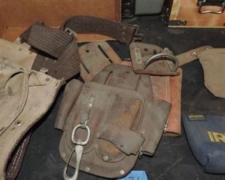LEATHER TOOL BELT LOT