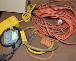 LOT OF EXTENSION CORDS