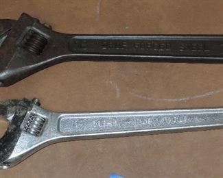 LOT OF 2 LARGE WRENCHES