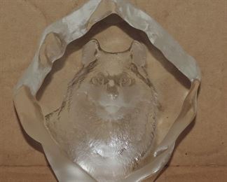 SWEDEN SIGNED ART GLASS WOLF
